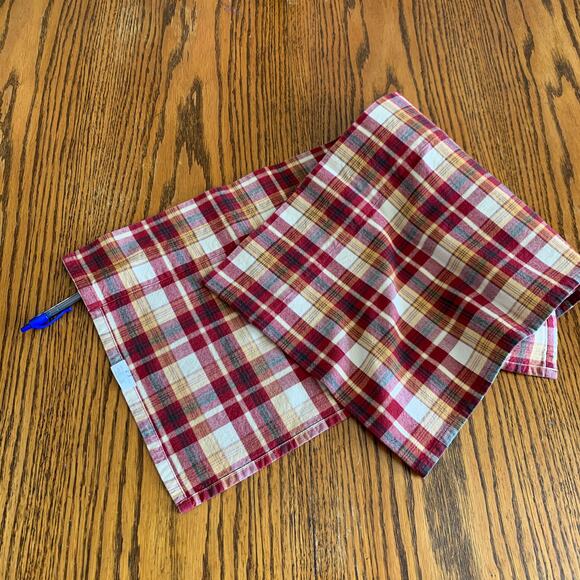 Park Designs Red Plaid Tablecloth Napkins Dish Towels Valance 100% Cotton 10 Pc. - Picture 6 of 8